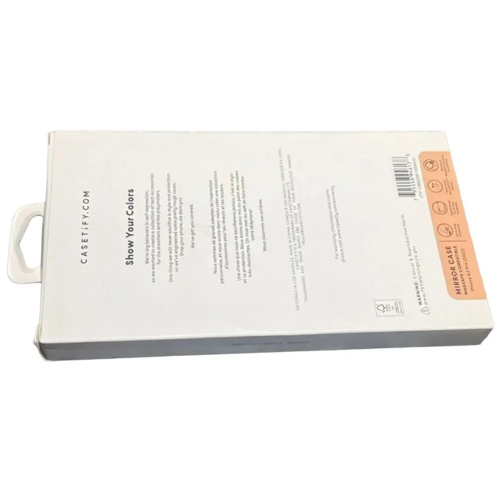 CASETiFY iPhone 15 Pro MagSafe Mirror Case Silver Black Bumper NEW Fast Ship